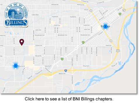 BNI Billings Montana chapter map